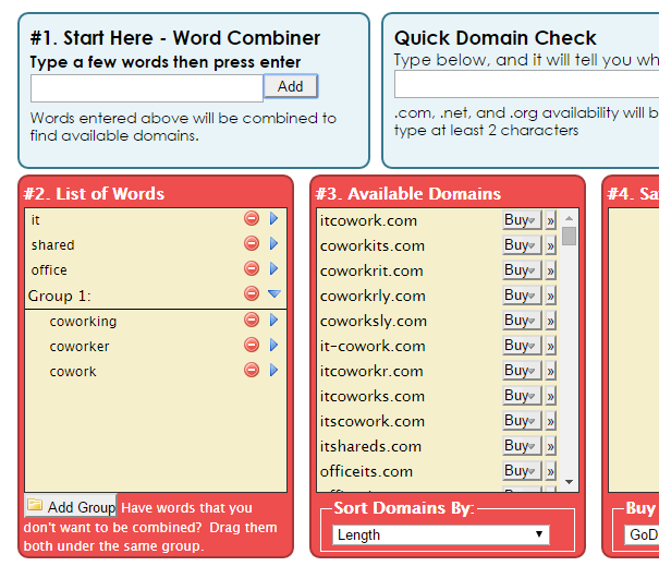 bustaname - herramienta para crear dominios basándote en palabras clave